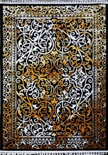 Ковер 36141B, 0,8*1,4, STAN, BLACK CKM / GOLD POL