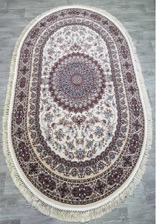 Ковер 9702, 1*2, OVAL, CREAM / CREAM