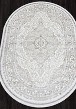 Ковер ALFANI_Q011A, 2*2,9, OVAL, GREY FDY - CREAM SHRINK