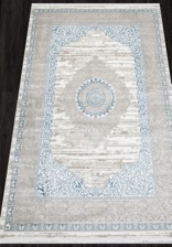 Ковер ALFANI_Q012A, 0,8*1,5, STAN, BLUE FDY - CREAM SHRINK