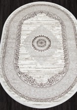 Ковер ALFANI_Q012A, 2*2,9, OVAL, BROWN FDY-CREAM SHRINK
