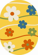 Ковер CRYSTAL_1021, 1,6*3, OVAL, YELLOW