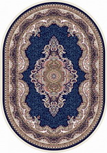 Ковер ISFAHAN_D506, 2*2,85, OVAL, NAVY