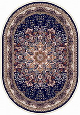 Ковер ISFAHAN_D521, 2*2,85, OVAL, NAVY