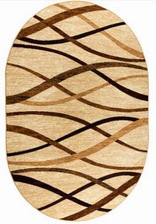 Ковер LAGUNA_D497, 3*4, OVAL, BEIGE