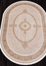 Ковер LISSABON_SI030B, 0,78*1,5, OVAL, BROWN - BROWN