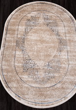 Ковер LISSABON_SI054A, 0,78*1,5, OVAL, BROWN - BROWN