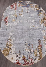 Ковер MARDAN_5045A, 0,8*1,5, OVAL, COKEN D.GREY - YELLOW