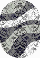 Ковер MEGA CARVING_d268, 2,5*4, OVAL, GRAY