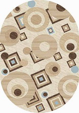 Ковер MEGA CARVING_d270, 2,5*3,5, OVAL, CREAM