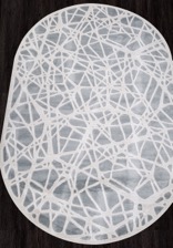 Ковер MIRANDA_D967, 3*4, OVAL, BLUE-CREAM