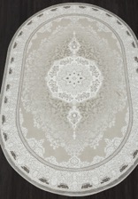 Ковер NENSI_GL038A, 1,95*2,9, OVAL, BROWN - BROWN