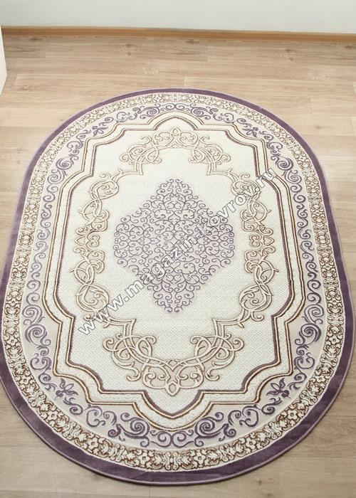 OLYMP_9027A, 1,2*1,8, OVAL, BEIGE - LILAC