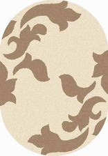 Ковер PLATINUM_t620, 2*3, OVAL, CREAM-D.BEIGE