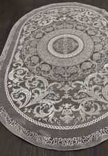 Ковер QUANTUM_03006G, 0,78*1,5, OVAL, GREY - GREY