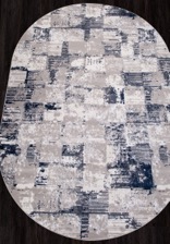 Ковер RICHI_8673, 1*2, OVAL, GRAY-BLUE