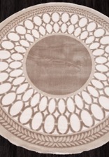Ковер SAFIR_00842A, 1,56*1,56, OVAL, BROWN - BROWN