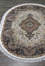 Ковер SHAHREZA_d414, 2,4*3,3, OVAL, CREAM-NAVY