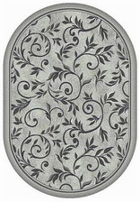 Ковер SILVER_d230, 1*2, OVAL, LIGHT GRAY