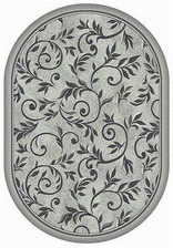 Ковер SILVER_d230, 1,5*1,9, OVAL, LIGHT GRAY