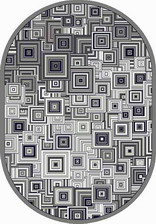 Ковер SILVER_d353, 1*2, OVAL, GRAY