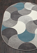 Ковер SOFIT_2257, 1,2*1,8, OVAL, LIGHT GRAY