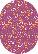 Ковер SUNRISE_P838, 3*4,5, OVAL, PINK-GRAY