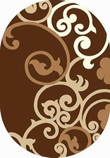 Ковер SUNRISE_v805, 4*6, OVAL, BROWN