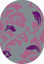 Ковер SUNRISE_v812, 2*5,5, OVAL, GRAY-LILAC