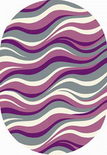 Ковер SUNRISE_v817, 2,5*5,5, OVAL, GRAY-LILAC