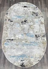 Ковер TRENDY_B032A, 2*3, OVAL, L.GREY SHRINK - LIHGT GREY