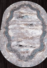 Ковер TRENDY_B033A, 1,6*2,3, OVAL, L.GREY SHRINK - LIHGT GREY