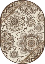 Ковер VALENCIA DELUXE_d249, 1,5*3, OVAL, CREAM-BROWN