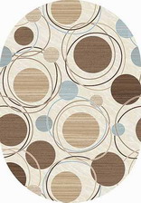 Ковер VALENCIA DELUXE_d301, 2*3, OVAL, CREAM-BROWN