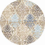 Ковер VALENCIA DELUXE_d310, 1,5*1,5, DAIRE, CREAM-BROWN