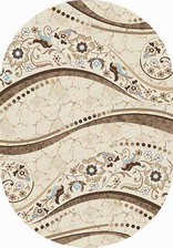 Ковер VALENCIA DELUXE_d312, 2*3, OVAL, CREAM-BROWN