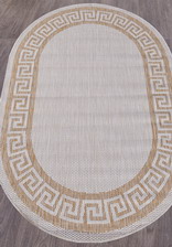 Ковер VEGAS_S002, 1*2, OVAL, CREAM