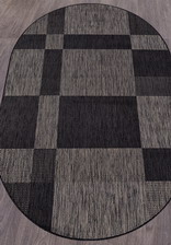 Ковер VEGAS_S005, 1,2*1,7, OVAL, D.GRAY-BLACK